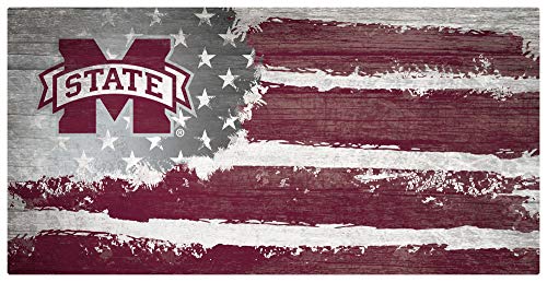 Fan Creations NCAA Mississippi State Bulldogs Unisex Mississippi State University Flag Sign, Team Color, 6 x 12 - 757 Sports Collectibles