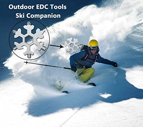 The Latest Snowflake Tool,19-in-1 Snowflake Multi Tool, Incredible Tool, Portable Stainless Steel Keychain Screwdriver Bottle Opener Snowflake Multitool for Outdoor Enthusiast and Men's Gift (Silver) - 757 Sports Collectibles
