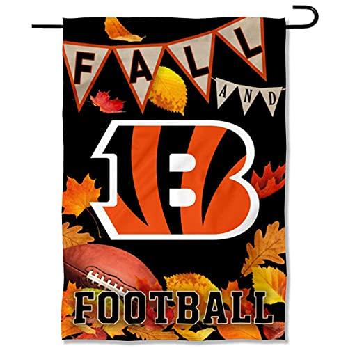 Cincinnati Bengals Fall Leaves Decorative Football Garden Flag Double Sided Banner - 757 Sports Collectibles