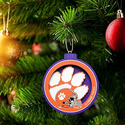 YouTheFan NCAA Clemson Tigers 3D Logo Series Ornament - 757 Sports Collectibles