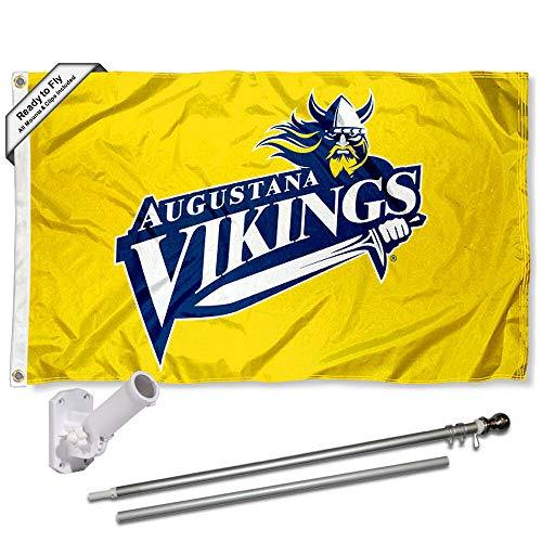 College Flags & Banners Co. Augustana Vikings Flag and Pole Bracket Mount Bundle - 757 Sports Collectibles