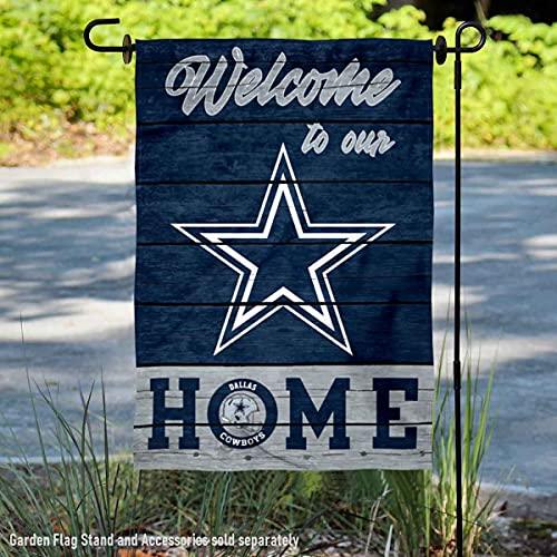WinCraft Dallas Cowboys Welcome Home Decorative Garden Flag Double Sided Banner - 757 Sports Collectibles