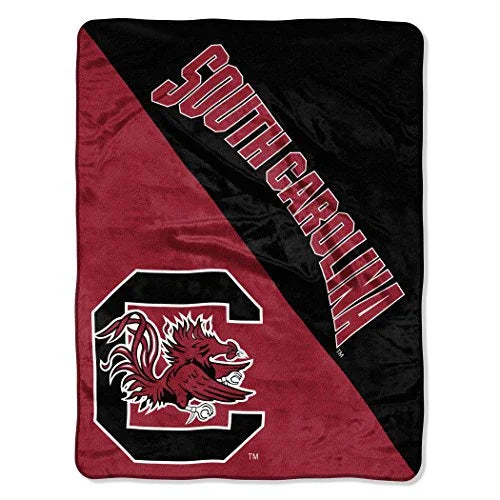 NORTHWEST NCAA South Carolina Fighting Gamecocks Micro Raschel Throw Blanket, 46" x 60", Halftone - 757 Sports Collectibles