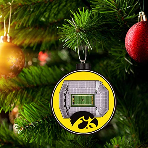 NCAA Iowa Hawkeyes - Kinnick 3D Stadium View Ornament, Team Colors, Large - 757 Sports Collectibles