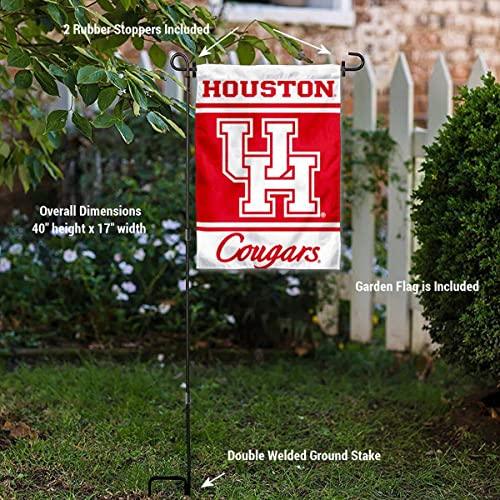 College Flags & Banners Co. Houston Cougars Garden Flag and Flag Stand Pole Holder Set - 757 Sports Collectibles