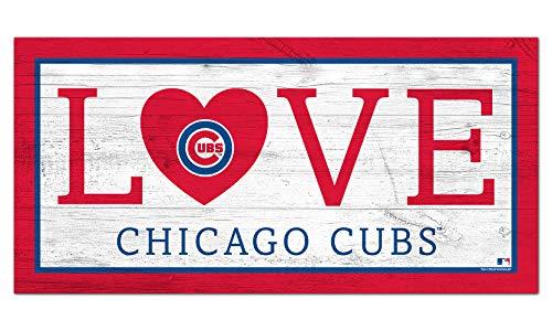Fan Creations MLB Chicago Cubs Unisex Chicago Cubs Love Sign, Team Color, 6 x 12 - 757 Sports Collectibles