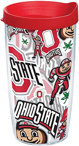 Tervis Made in USA Double Walled Ohio State Buckeyes Insulated Tumbler Cup  Keeps Drinks Cold & Hot, 16oz, All Over