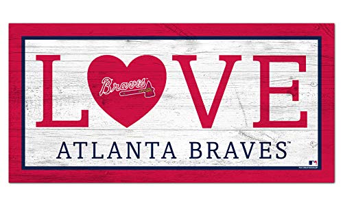 Fan Creations MLB Atlanta Braves Unisex Atlanta Braves Love Sign, Team Color, 6 x 12 - 757 Sports Collectibles