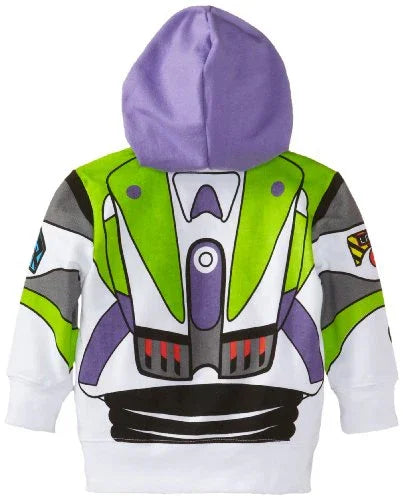 Disney Little Boys' Toddler Buzz Lightyear Hoody Toddler, White, 3T - 757 Sports Collectibles
