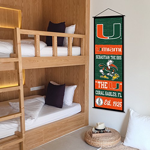 Miami Hurricanes Banner and Scroll Sign - 757 Sports Collectibles