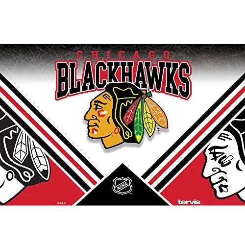 Tervis Triple Walled NHL Chicago Blackhawks Insulated Tumbler Cup Keeps Drinks Cold & Hot, 30oz - Stainless Steel, Ice - 757 Sports Collectibles