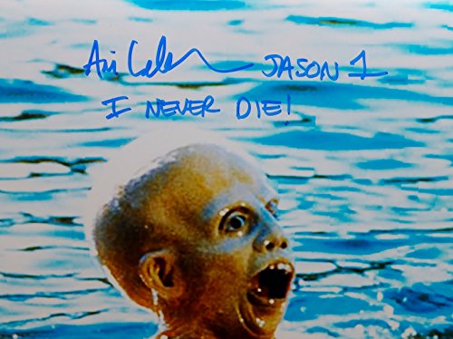 Ari Lehman I Never Die Signed 16x20 Friday The 13th In Water Photo- PSA/DNA Auth - 757 Sports Collectibles