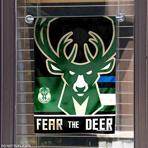 WinCraft Milwaukee Bucks Fear The Dear Double Sided Garden Flag - 757 Sports Collectibles