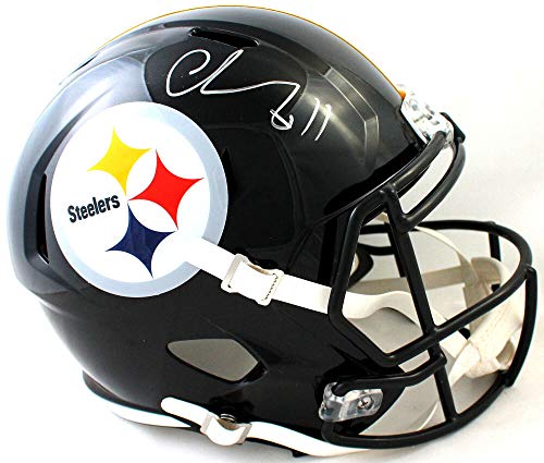 Chase Claypool Autographed Pittsburgh Steelers F/S Speed Helmet- Beckett W Silv - 757 Sports Collectibles