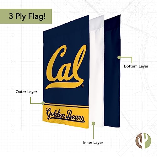 University of California Berkeley Garden Flag Golden Bears Cal UC Banner 100% Polyester (Design A) - 757 Sports Collectibles