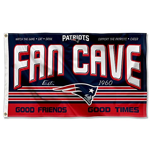 WinCraft New England Patriots Fan Man Cave Banner Flag - 757 Sports Collectibles