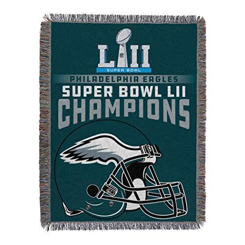 Northwest NFL Philadelphia Eagles Unisex-Adult Woven Tapestry Throw Blanket, 48" x 60", Super Bowl 52 Champions - 757 Sports Collectibles
