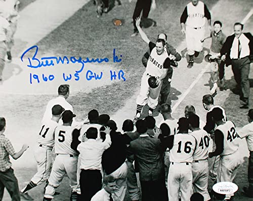 Bill Mazeroski Autographed 8X10 1960 GW WS Home Run Photo-JSA W Blue - 757 Sports Collectibles