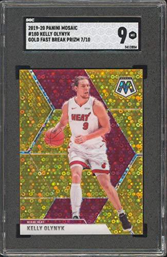 Kelly Olynyk 2019 Panini Mosaic #180 Gold Fast Break Prizm 7/10 Card Grade 9 SGC - 757 Sports Collectibles