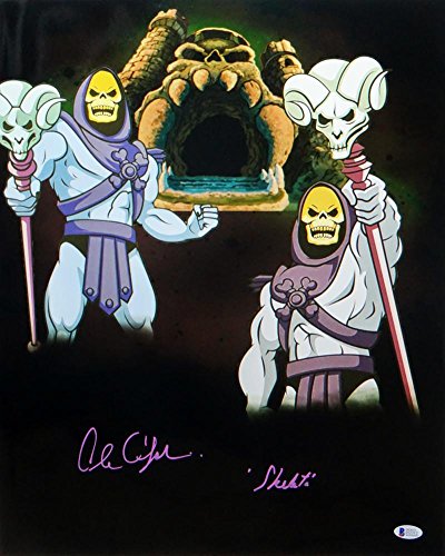 Alan Oppenheimer Autographed Skeletor 16x20 Dual Image Photo- Beckett Auth Purple