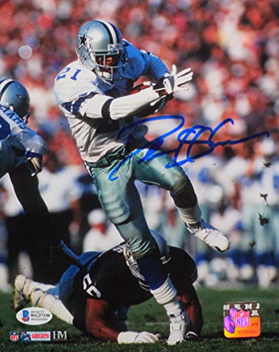 Deion Sanders Autographed Dallas Cowboys 8x10 Vs Raiders HM Photo - Beckett W Blue - 757 Sports Collectibles