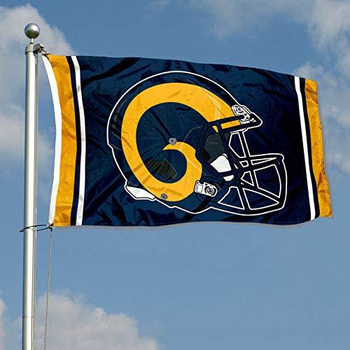 WinCraft Los Angeles Rams Gold Helmet Grommet Pole 3x5 Flag - 757 Sports Collectibles