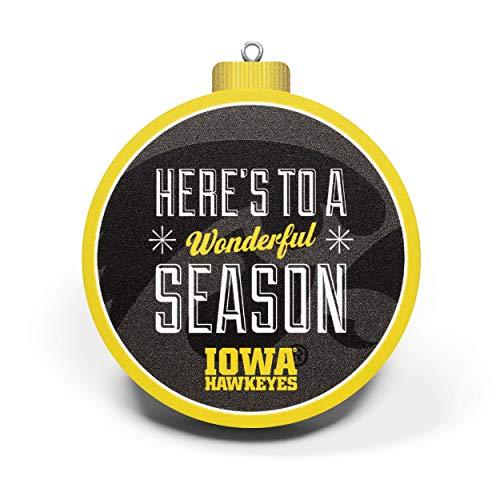 YouTheFan NCAA Iowa Hawkeyes 3D Logo Series Ornament, team colors - 757 Sports Collectibles