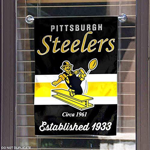 WinCraft Steelers Throwback Retro Vintage Garden Flag Double Sided Banner - 757 Sports Collectibles