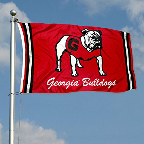 College Flags & Banners Co. Georgia Bulldogs Vault Throwback Vintage Double Sided Flag - 757 Sports Collectibles