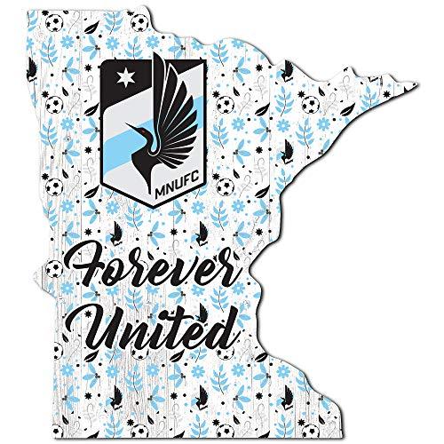 Fan Creations MLS Minnesota United Unisex Minnesota United Floral State Sign, Team Color, 12 inch - 757 Sports Collectibles