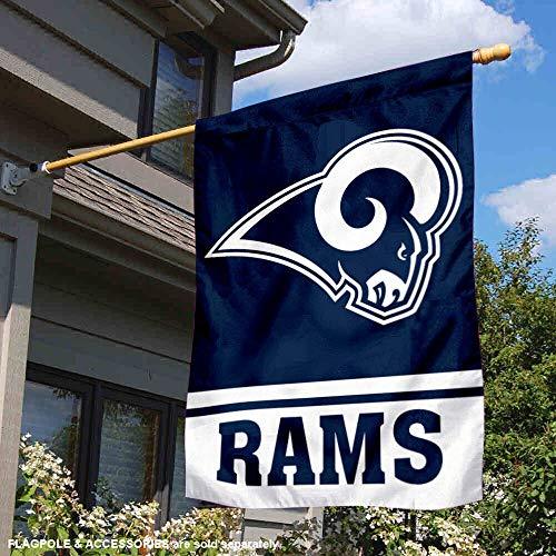 WinCraft LA Rams White Horns Two Sided House Flag - 757 Sports Collectibles