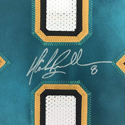 Autographed/Signed Mark Brunell Jacksonville White Football Jersey Beckett BAS COA - 757 Sports Collectibles