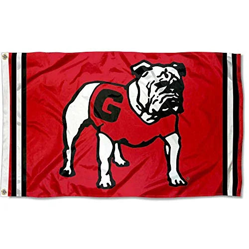 College Flags & Banners Co. Georgia Bulldogs Vintage Retro Throwback 3x5 Banner Flag - 757 Sports Collectibles
