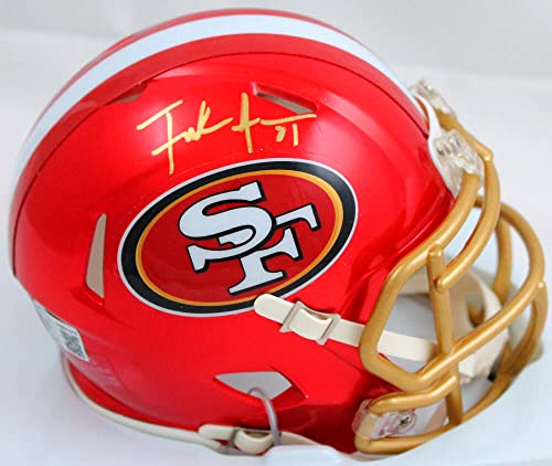 Frank Gore Autographed San Francisco 49ers Flash Mini Helmet-Beckett W Hologram Gold - 757 Sports Collectibles