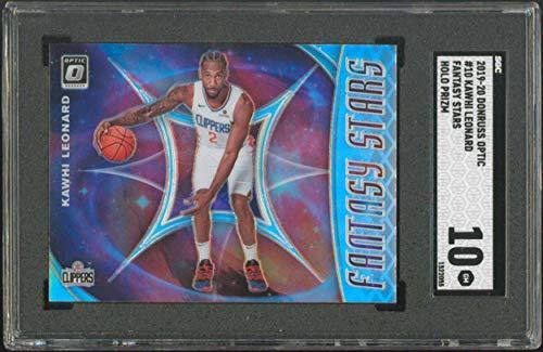 Kawhi Leonard 2019 Donruss Optic #10 Fantasy Stars Holo Prizm Card Graded 10 SGC - 757 Sports Collectibles