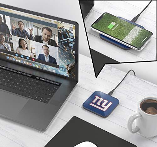 NFL New York Giants Wireless Charging Pad, White - 757 Sports Collectibles