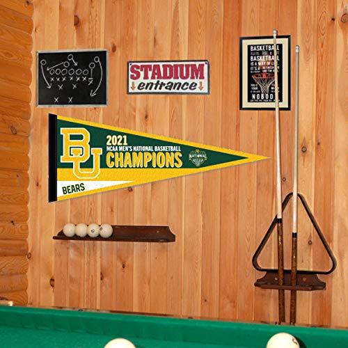 College Flags & Banners Co. Baylor BU Bears Basketball 2021 National Champions Pennant Flag - 757 Sports Collectibles