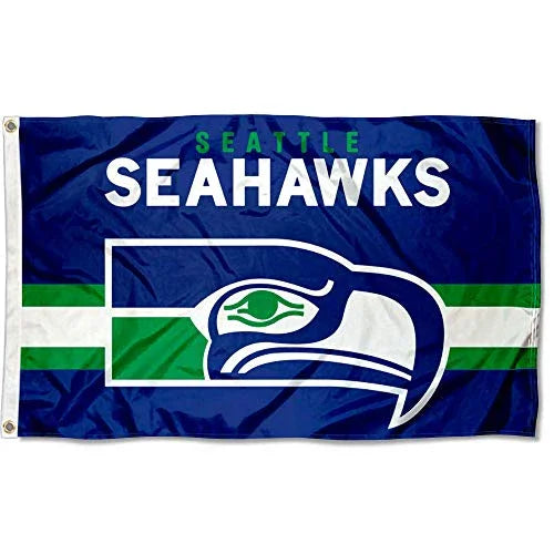 WinCraft Seahawks Throwback Vintage Retro 3x5 Banner Flag - 757 Sports Collectibles