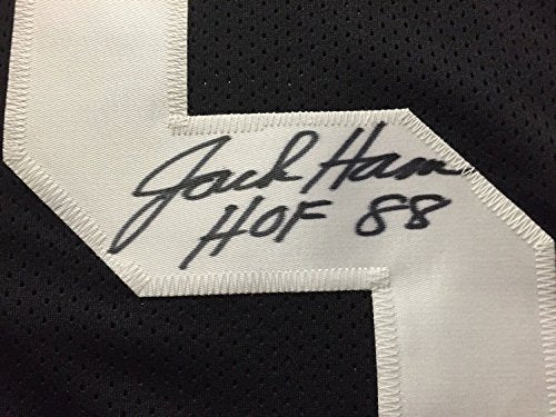 Framed Autographed/Signed Jack Ham"HOF 88" 33x42 Pittsburgh Steelers Black Football Jersey JSA COA - 757 Sports Collectibles