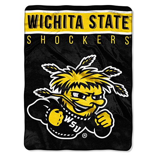 NORTHWEST NCAA Wichita State Shockers Raschel Throw Blanket, 60" x 80", Basic - 757 Sports Collectibles