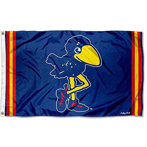 College Flags & Banners Co. Kansas Jayhawks Vintage Retro Throwback 3x5 Banner Flag - 757 Sports Collectibles