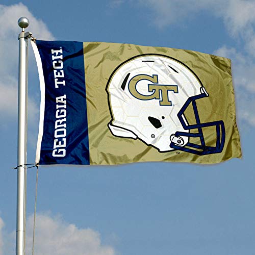 Georgia Tech Yellow Jackets Football Helmet Flag - 757 Sports Collectibles