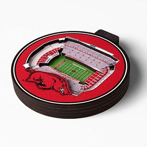 NCAA Arkansas Razorbacks 3D StadiumView Ornament, Team Colors, Large - 757 Sports Collectibles