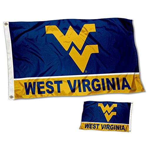 College Flags & Banners Co. WVU Mountaineers Double and Two Sided Flag - 757 Sports Collectibles