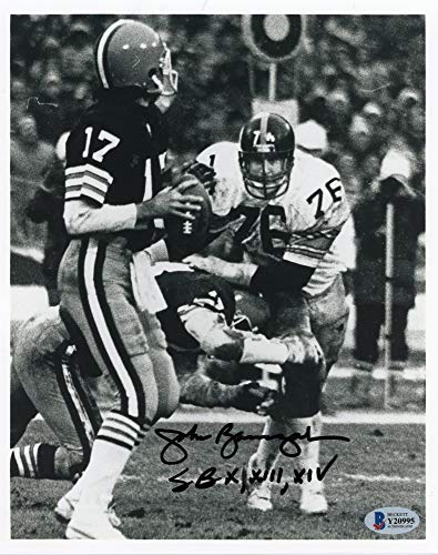 John Banaszak SB X XIII XIV Autographed Pittsburgh Steelers 8x10 Photo - BAS COA (Vertical) - 757 Sports Collectibles