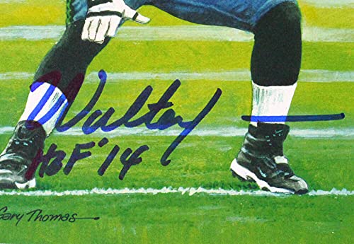 Walter Jones Signed Philadelphia Eagles Goal Line Art Card w/HOF- Beckett Blue - 757 Sports Collectibles
