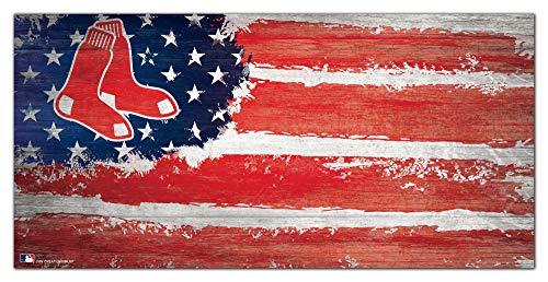 Fan Creations MLB Boston Red Sox Unisex Boston Red Sox Flag Sign, Team Color, 6 x 12 - 757 Sports Collectibles