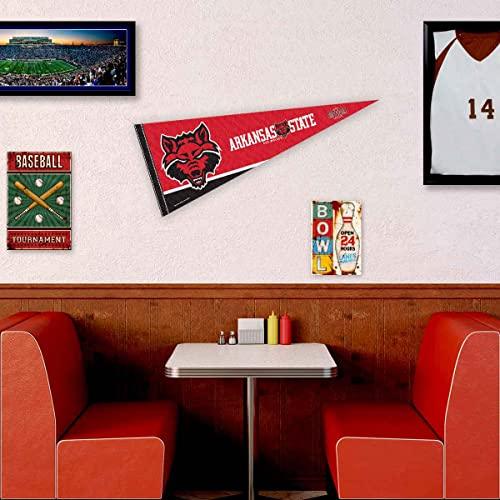 College Flags & Banners Co. Arkansas State Red Wolves Pennant Full Size Felt - 757 Sports Collectibles