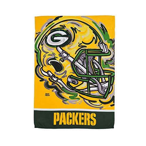 Team Sports America Green Bay Packers Suede Garden Flag 12.5 x 18 Inches Justin Patten - 757 Sports Collectibles