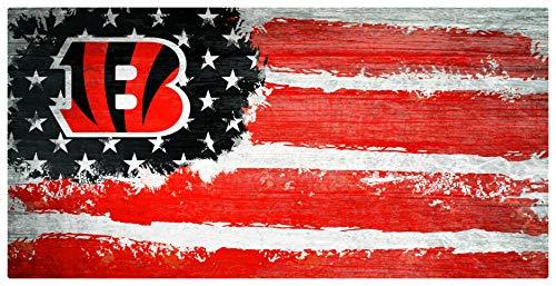 Fan Creations NFL Cincinnati Bengals Unisex Cincinnati Bengals Flag Sign, Team Color, 6 x 12 - 757 Sports Collectibles